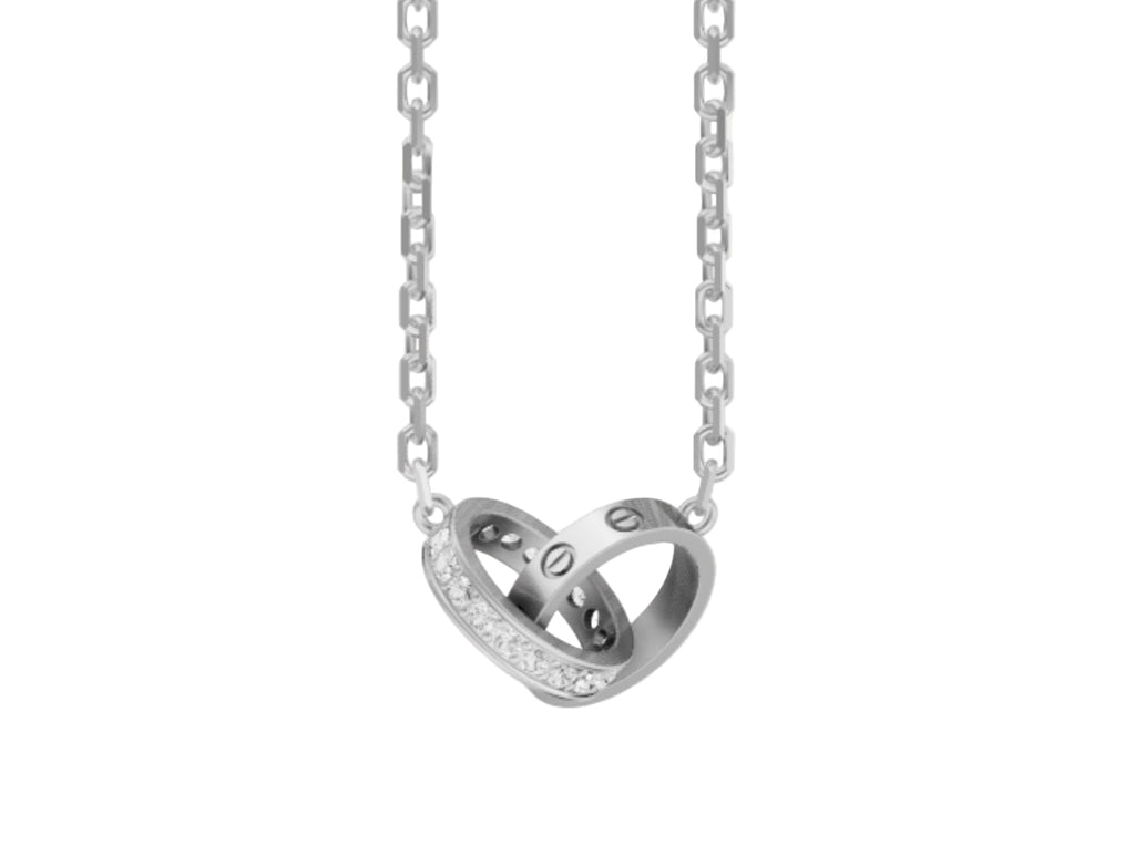 Love Double Diamond Necklace