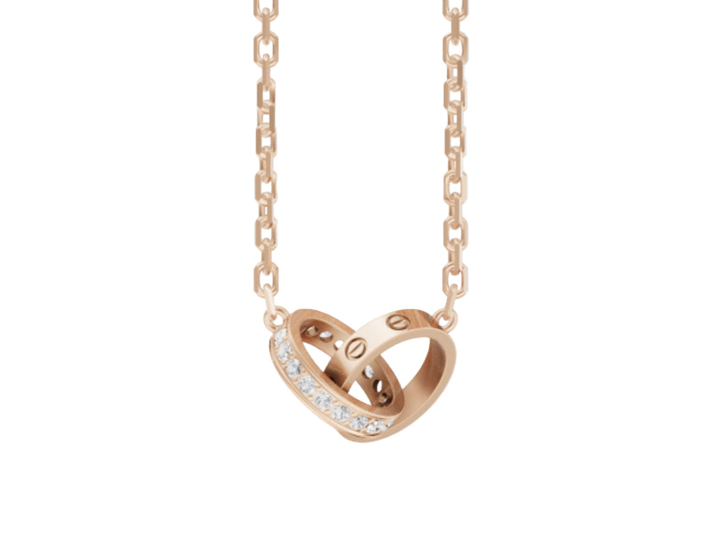 Love Double Diamond Necklace